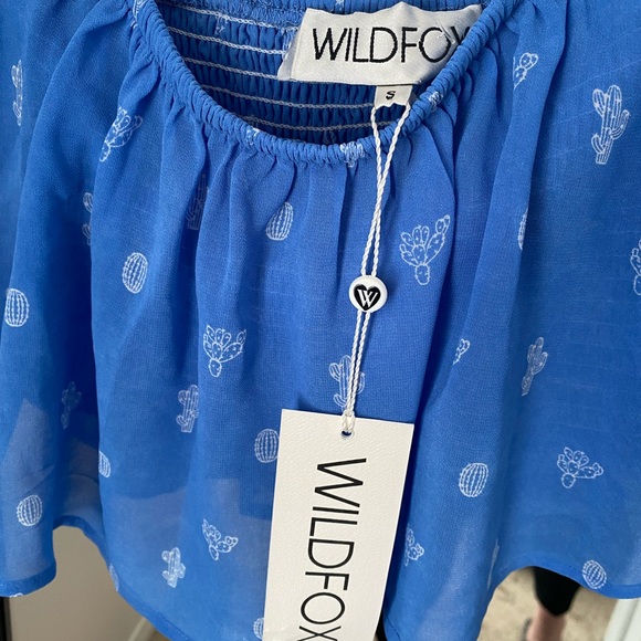 Wildfox off the shoulder crop top - Picture 3 of 8